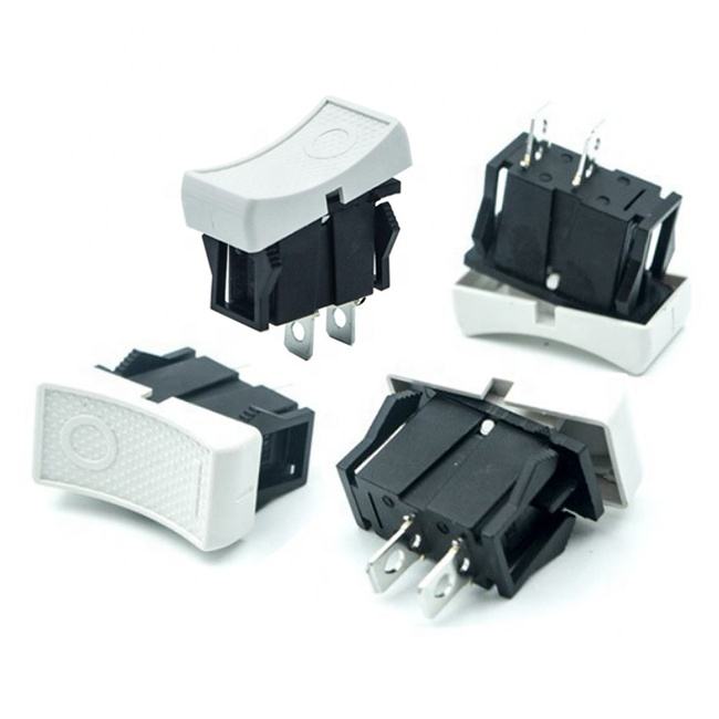 Rocker Switch 2 Pin ปุ่มกุญแจสีขาวสำหรับกาต้มน้ำไฟฟ้า